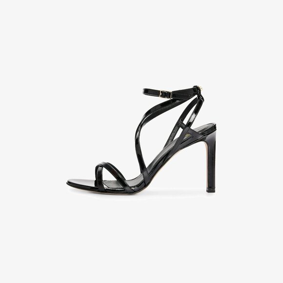 Hugo Boss Patent Leather High-heeled sandals 7 black NIB - Picture 3 of 15